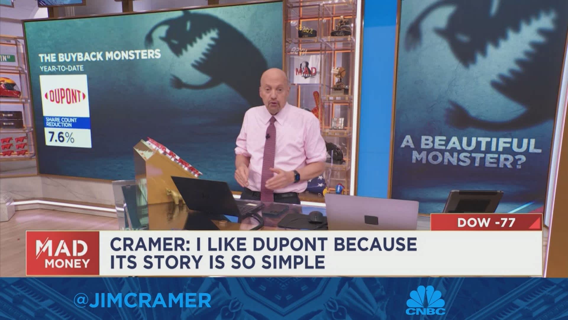 I like DuPont because its story is simple, says Jim Cramer