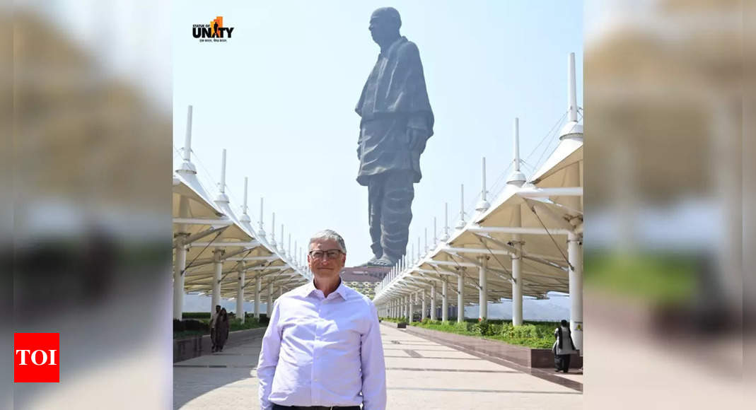 Watch: Microsoft co-founder Bill gates visits world’s tallest statue in Gujarat